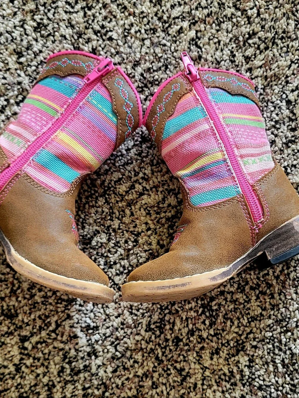 Blazin Roxx Toddler Pink Multicolor Western Cowboy Boots - Kids Accessories